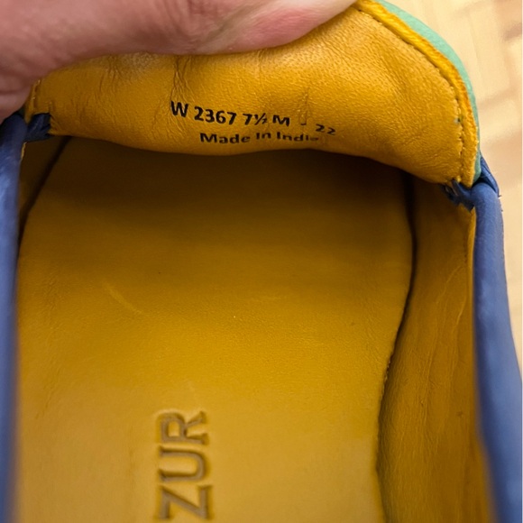 Robert Zur Women’s Loafers in Blue and Green - Picture 5 of 6